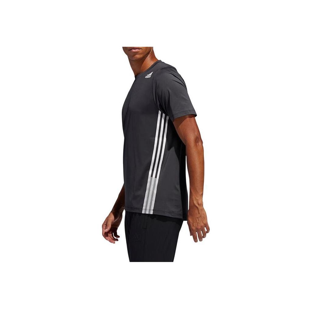 Adidas Letter Logo Round Neck Casual Short Sleeve T-Shirt Men T-Shirts Black FL4473