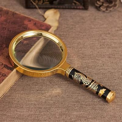1pc High-definition High-power Hand-held Magnifying Glass, The Elderly To Read, Newspapers, Extended Mirror, Antiques, Insect Re