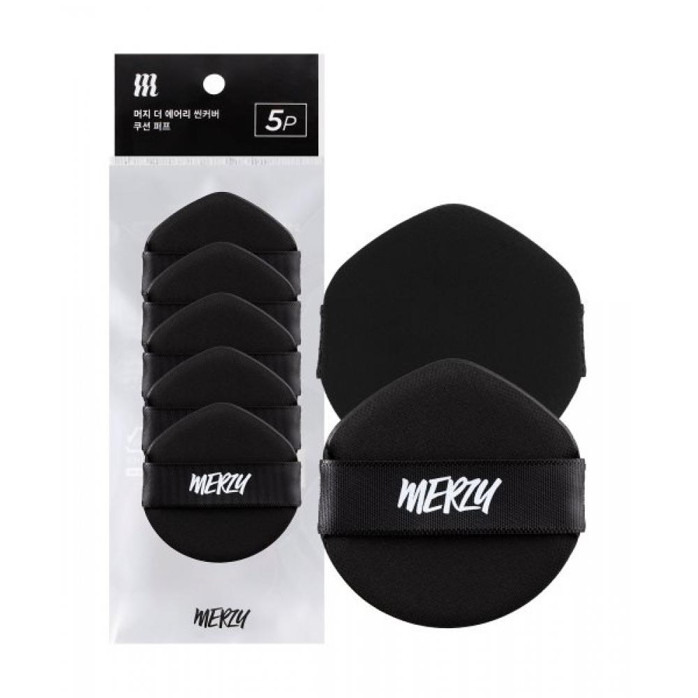Merzy [2pack] The Airy Thin Cover Cushion Puff 5 Sheets  Total 10p 1+1 (total 10 sheets)