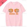 Women Ghost Pumpkin Bat Print Round Neck Pullovers Funny Halloween Costume Cotton Shirt Graphic T Shirts Y2k Top Harajuku Tops