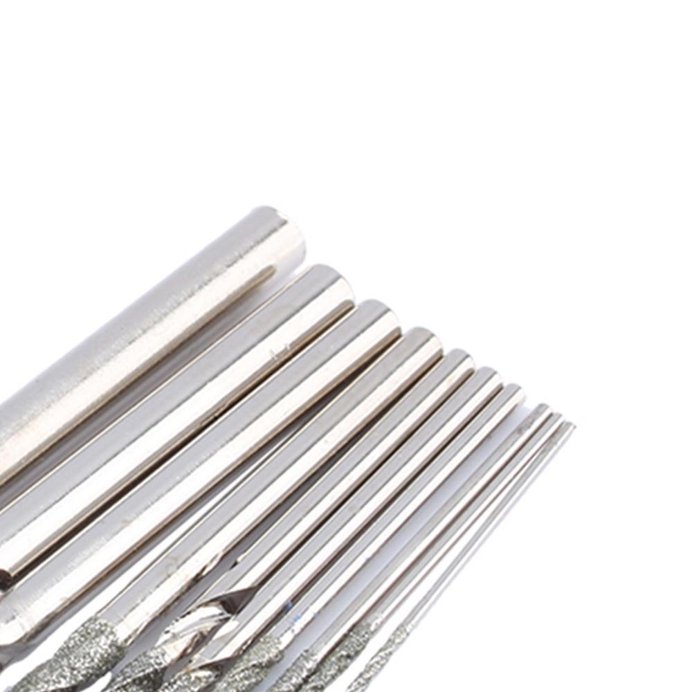 10Pcs Twist Tip Twist Drill Bits Diamond Tipped Drill Bit  for Glass, Tile, Stone and Jewelry Making