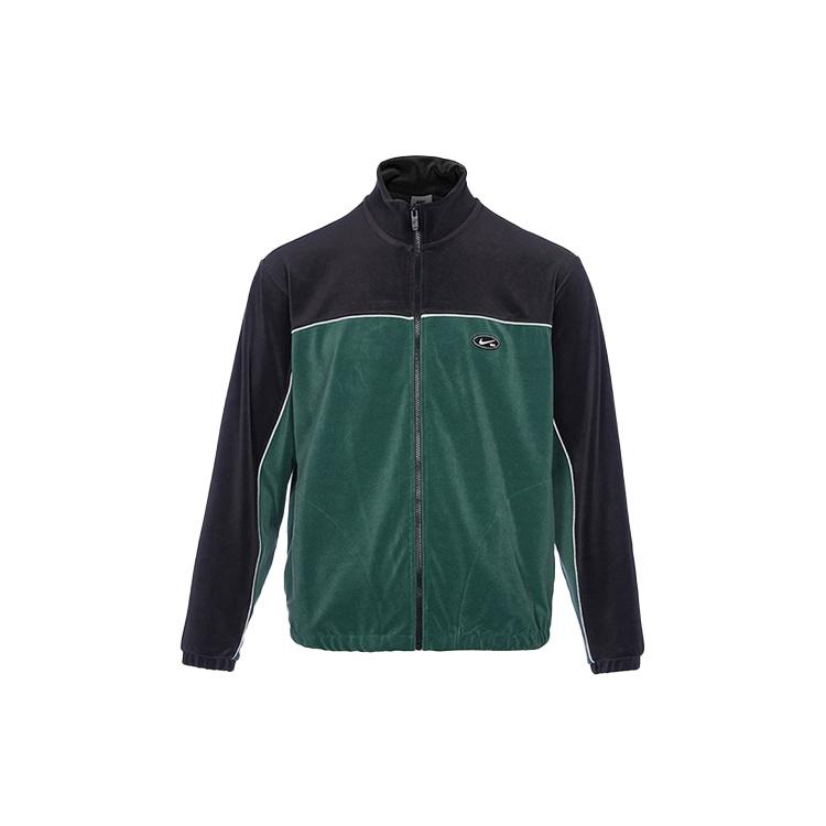 Nike SB Casual Logo Colorblock Velvet Skateboard Jacket Green Men s DD0574-333 M