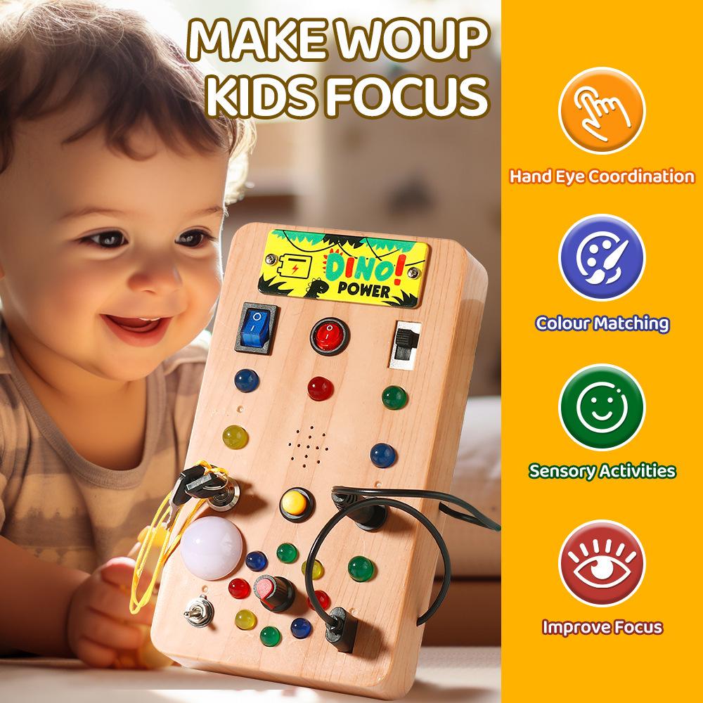 Cross-Border Montessori LED Busy Board: Interactive Circuit & Socket Toy for Early Childhood Education