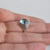 Blue Topaz Ring: 925 Sterling Silver Boho Ring, December Birthstone