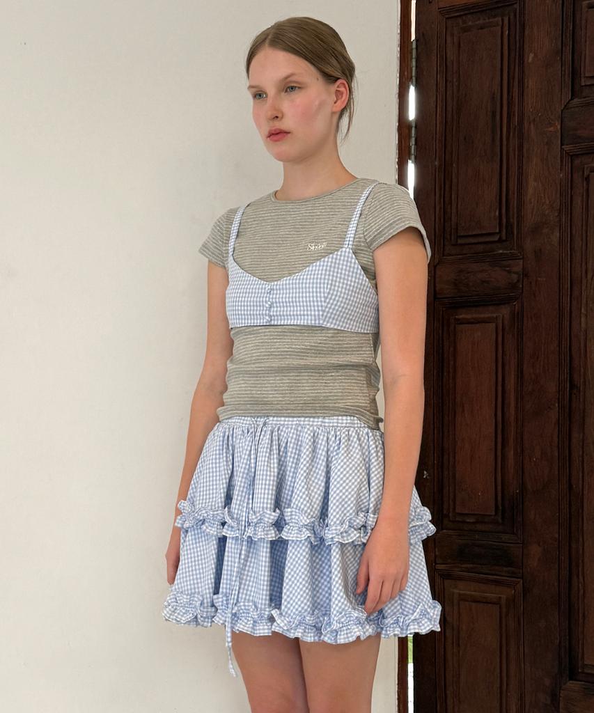 SINOON Double Frill Skirt (Blue)