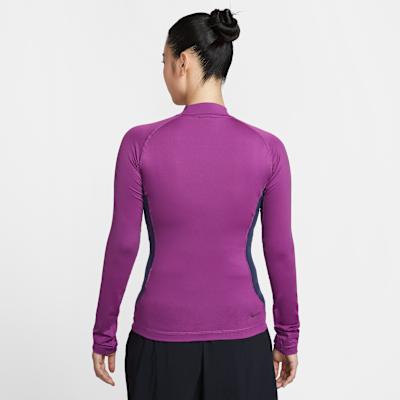 Nike ACG T Shirts Women's Purple Crew Neck Moderate