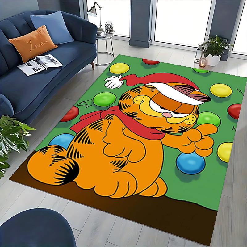 1pc Garfield Christmas Edition Chair Mat, Non-Slip Rug for Office, Home Decor, Living Room, Bedroom, Game Room, Dormitory Carpet, Festive Gift, Univer