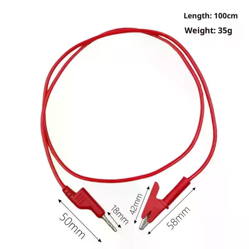 15A Electric Voltage Testing Cord, 1/2pcs Double-End Test Lead Wire with 4mm Banana Plug, DIY Multimeter Alligator Clip