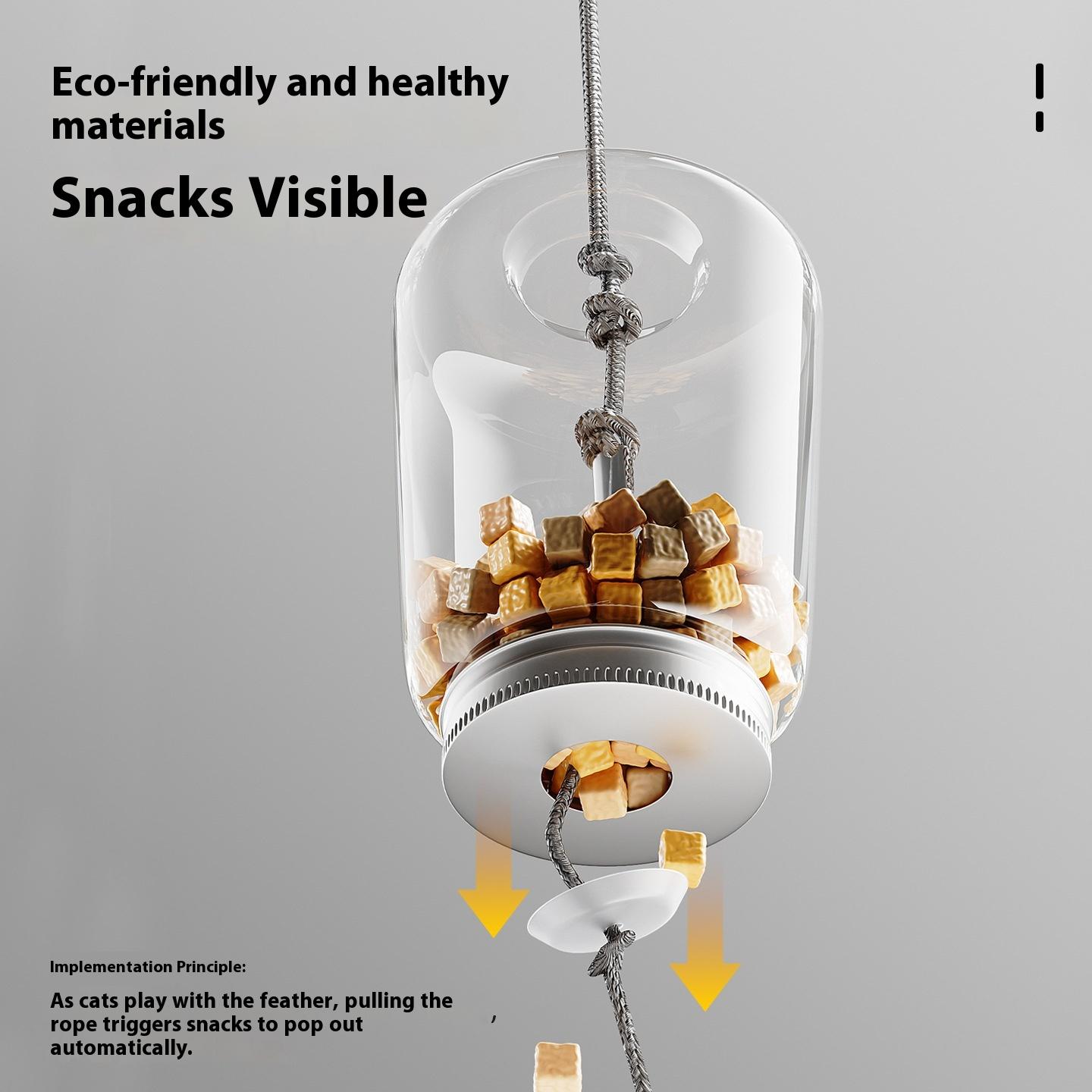 

Leaky food cat toy self-hi to relieve boredom swing shaking music educational toy cat snack freeze-dried ball hanging door teasing cat stick