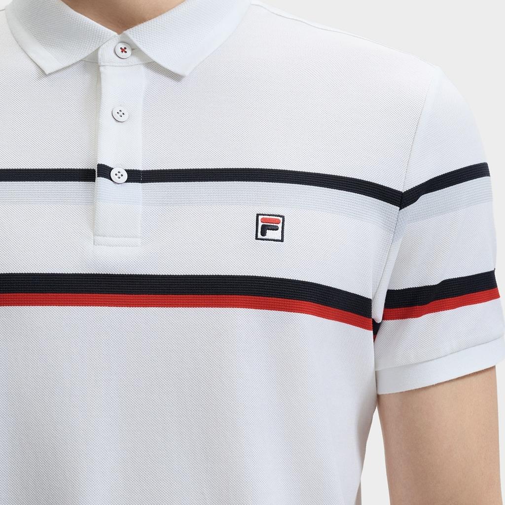 New FILA Polo Shirts Men's Standard White F11M431104FWT
