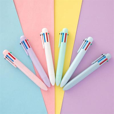 1pcs Candy Design Multi Color Ink Ballpoint Pen 0.5mm 6 In 1 Roller Ball Pen Spot Liner Marker