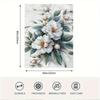 1pc Vintage Floral Print Blanket, 60x80 Inch - White Roses & Green Leaves Design, Soft Cotton, Perfect for Sofa, Chair, Bed, Car