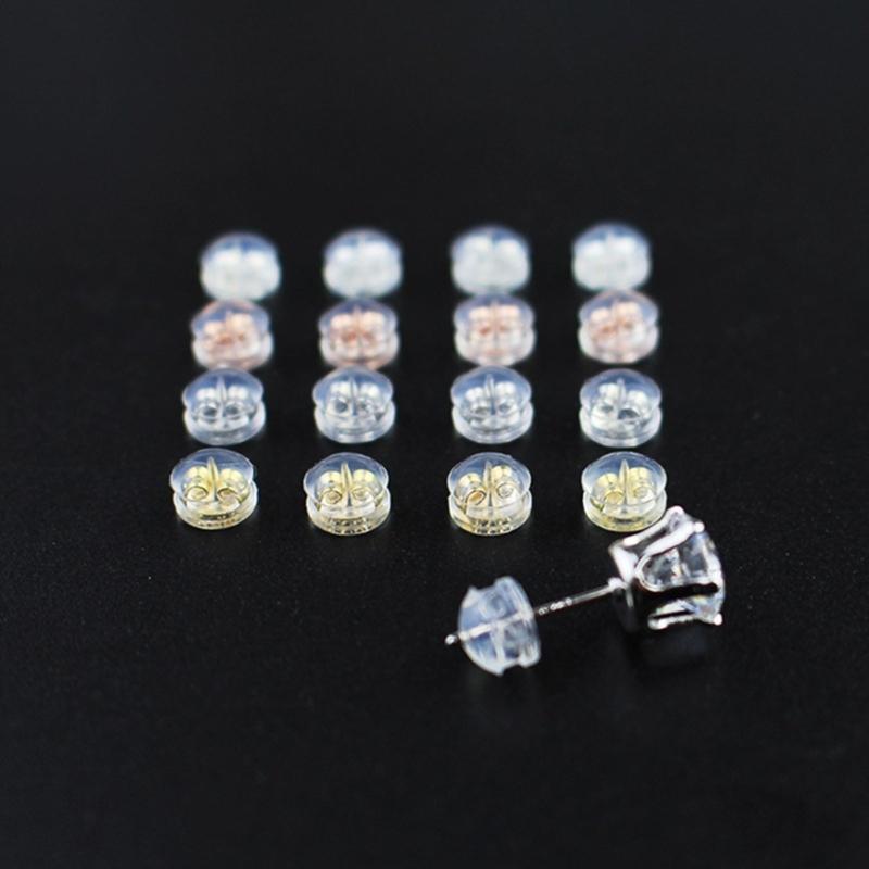 20pcs Silicone Earring Backs Comfortable Hypoallergenical Allergy Free Ear Plugs Earrings Fasteners for Daily Wear
