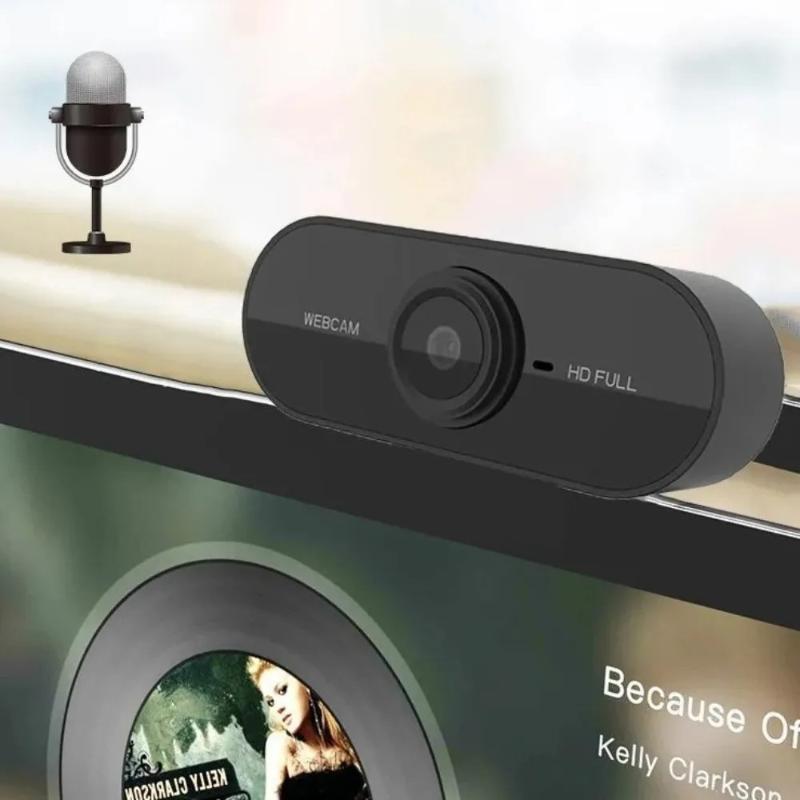 USB Webcam with Microphone Built-in Plug and Play 360 Rotatable for YouTube Live Stream Video Calls