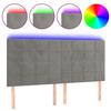 VidaXL LED Headboard Bedroom Furniture Double Bed Accessory Head of Bed Frame Interior Light Grey 3122478