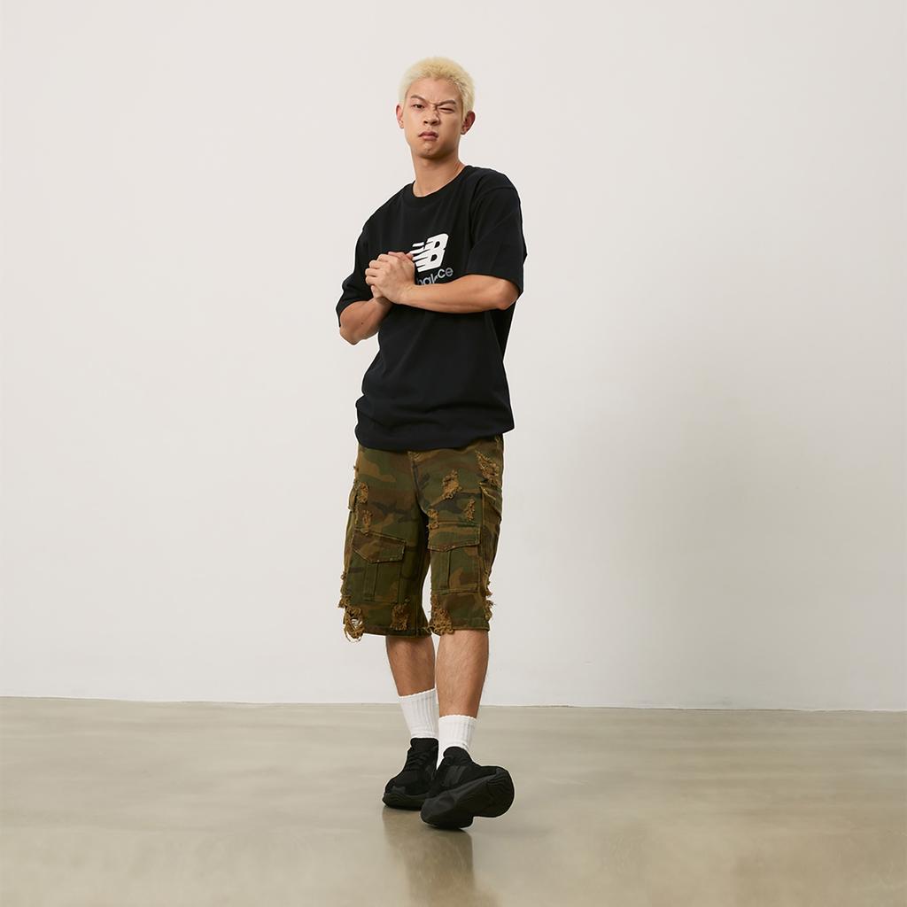 New Balance Essential Logo T-shirt Asia Sizing 'Black' Men's AMT31541-BK