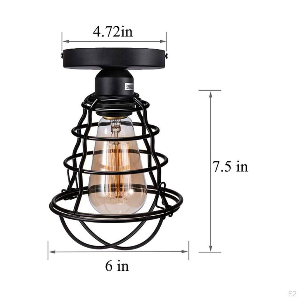 Industrial Semi ing Ceiling Light, E26 E27 Retro Metal Pendant Light Fixture for