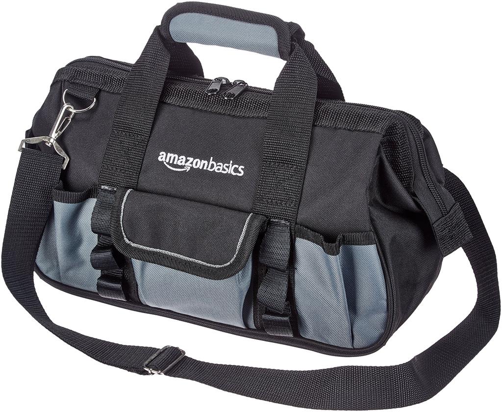 Amazon Basics Tool Storage Black Gray Bag, 30cm, &