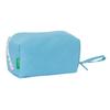Trousse carrée - safta - M050 - 10x22x10 cm - Polyester - Fermeture éclair - Bleu ciel - Décontracté - Uni
