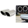 DSYCAR 1pair Chrome Plating Stainless Steel Car Exhaust Muffler Tip Pipes Covers ,universal Car Accessories