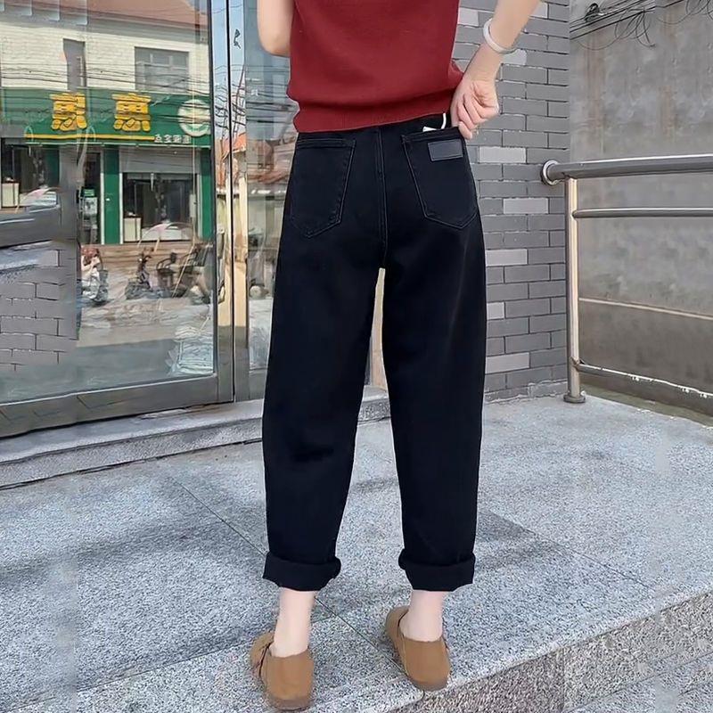 

Women s Plus Size High Waist Spring Harem Jeans - Slimming Loose Fit XL 120-140 Jin