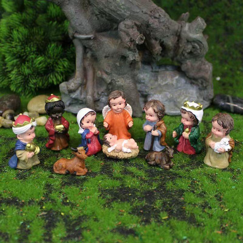 Nativity Creative Figurines Resin Craft With Artistic Touch For Holiday Gift