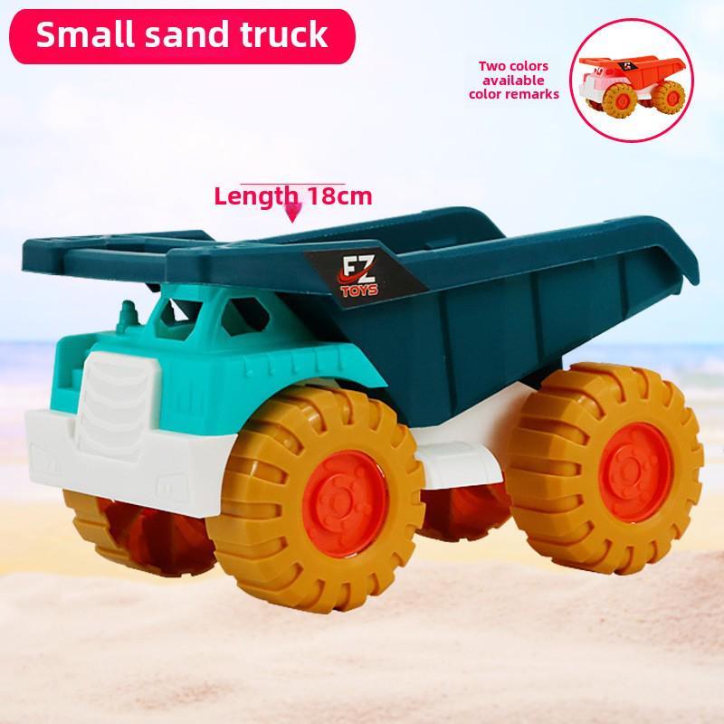 Strandspielzeug-Set für Kinder: Sandwerkzeuge, Sanduhr, Spielzeugauto und Eimer