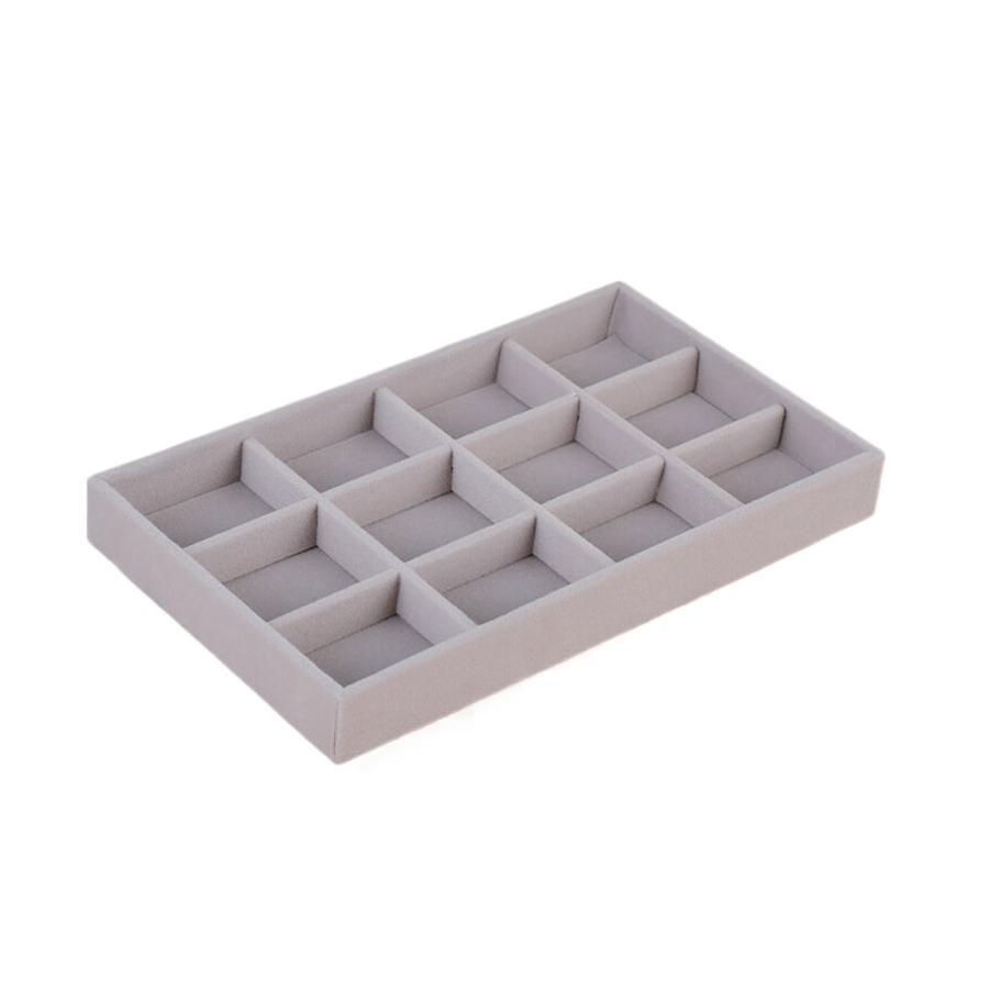 1pc, Flocking Jewelry Box Jewelry Tray, Suitable For: All Kinds of Jewelry Storage.Color: Gray