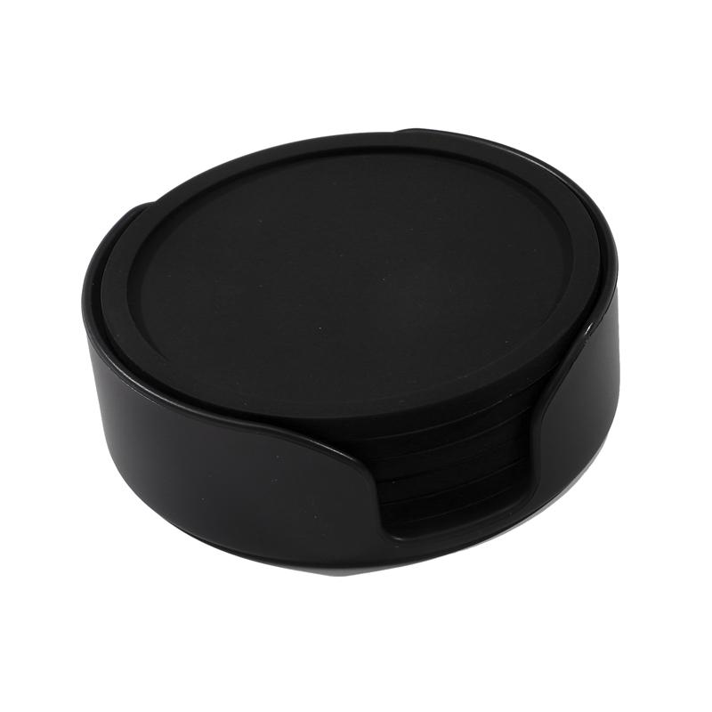 10cm Silicone Coasters Round Rubber Mug Coaster Tabletop Protection Costers Cup Mats for Cold and  Drinks Coffee Beer 6pcs