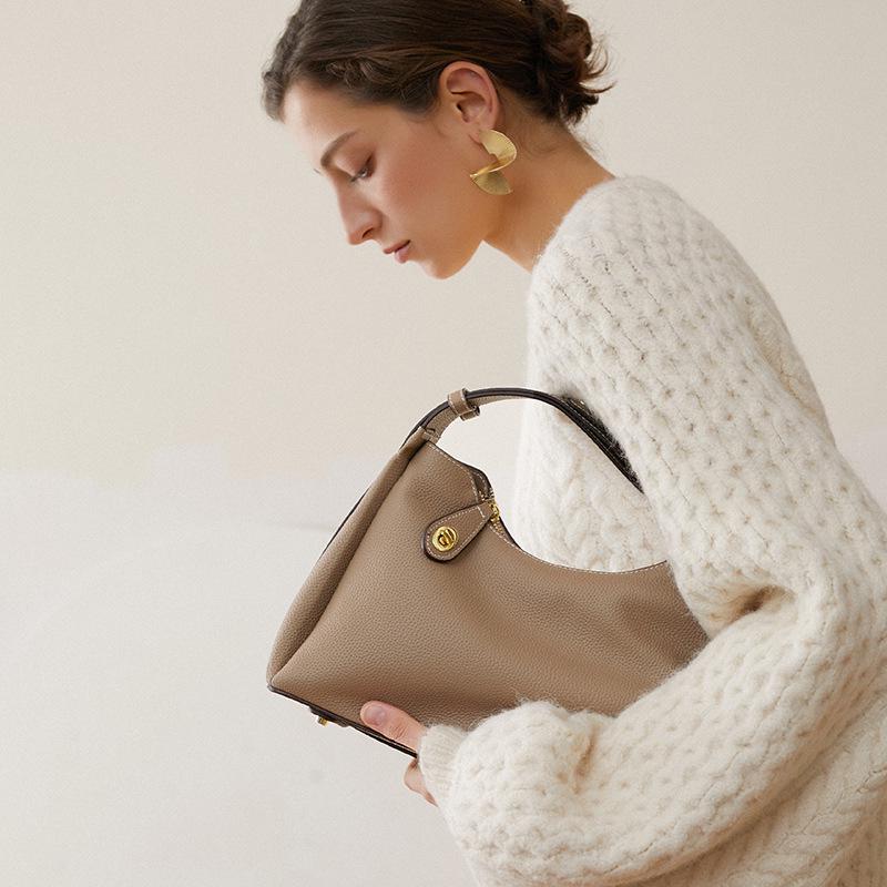 High-End Genuine Leather Shoulder Crossbody Bag