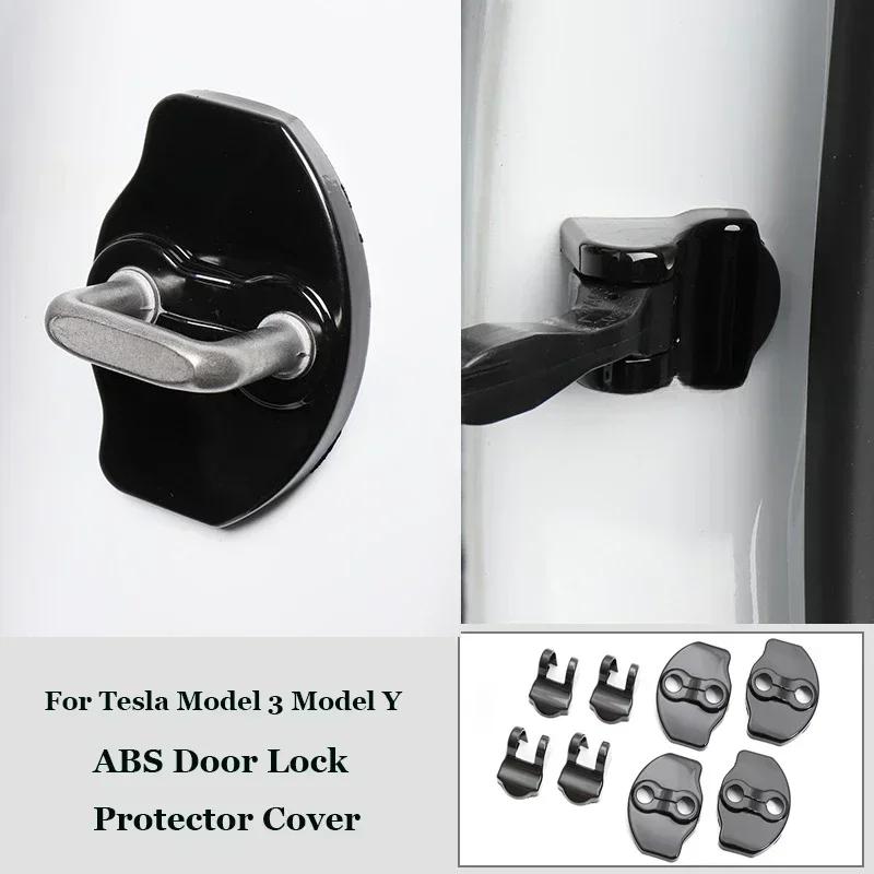 

8pcs Door Lock Protector Cover for Tesla Model 3/Y/3+ Latches Door Stopper Covers Protection Caps ABS Car Interior Accessories