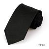 Men'S Premium Business Waterproof 8Cm Tie Polyester Trendy Sparkle 7.5Cm Pure Black Striped Hand Tie