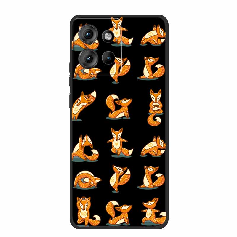 Handyhülle Für Motorola Moto G 2025 Hülle Cartoon Schwarzes Silikon Weiches TPU Rückseite Für Motorola Edge 50 Neo S50 G75 Hülle G 75