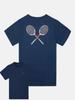 2025 Silbon Summer Tennis Season Cotton T Shirt Men's Women's Classic Print Cotton Casual Round Neck Short Sleeve Unisex Tee