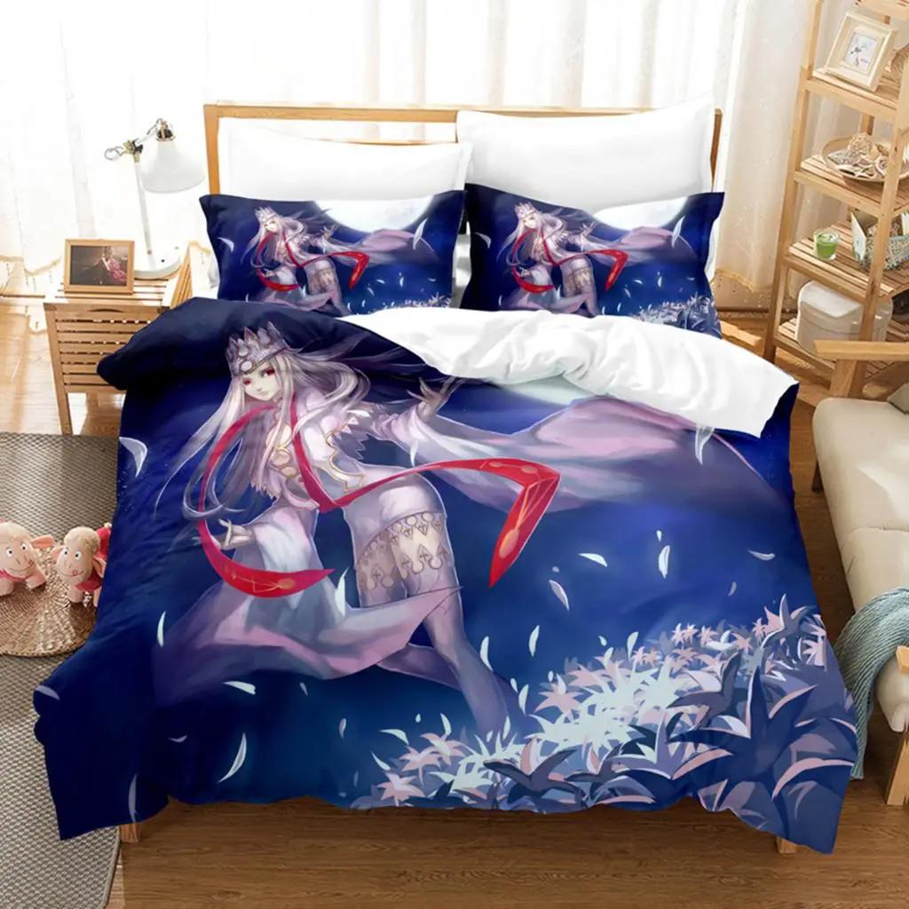 Anime Fate EXTRA Saber Nero Bedding Set Boys Girls Twin Queen Size Duvet Cover Pillowcase Bed Kids Adult Home Textileextile