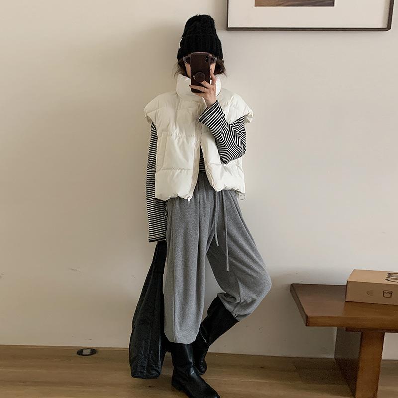 Down Cotton Clothes, Vest Women's Short Versatile Cotton Clothes, Vest, Winter New Sleeveless Vest, Vest Jacket Tide