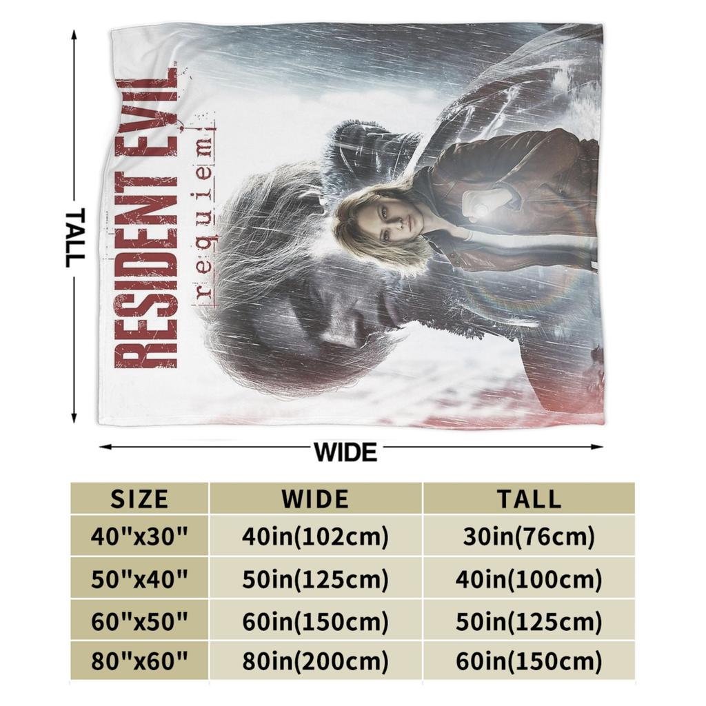 Residents Evils 9 Requiem Blanket Warm Cozy Fluffy Throw Blankets for Couch 50x60 Inch Multi-size Plush Thin Quilt