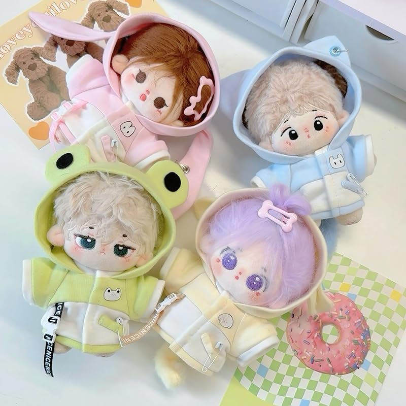 Original Plush Clothes for 10cm Plush Doll Clothes Dolls, Hoodie, (Green, 10cm) [Used]