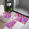 Like Digital Circus2 Bathroom 3Piece Flannel Mat Set Bath Mat Set Toilet Coverushaped Foot Pad Gift Bathroom Decor