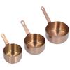 3pcs Sauce Cups Stainless Steel Sauce Dish with Handle for for Condiment Ketchup AppetizerRose Gold