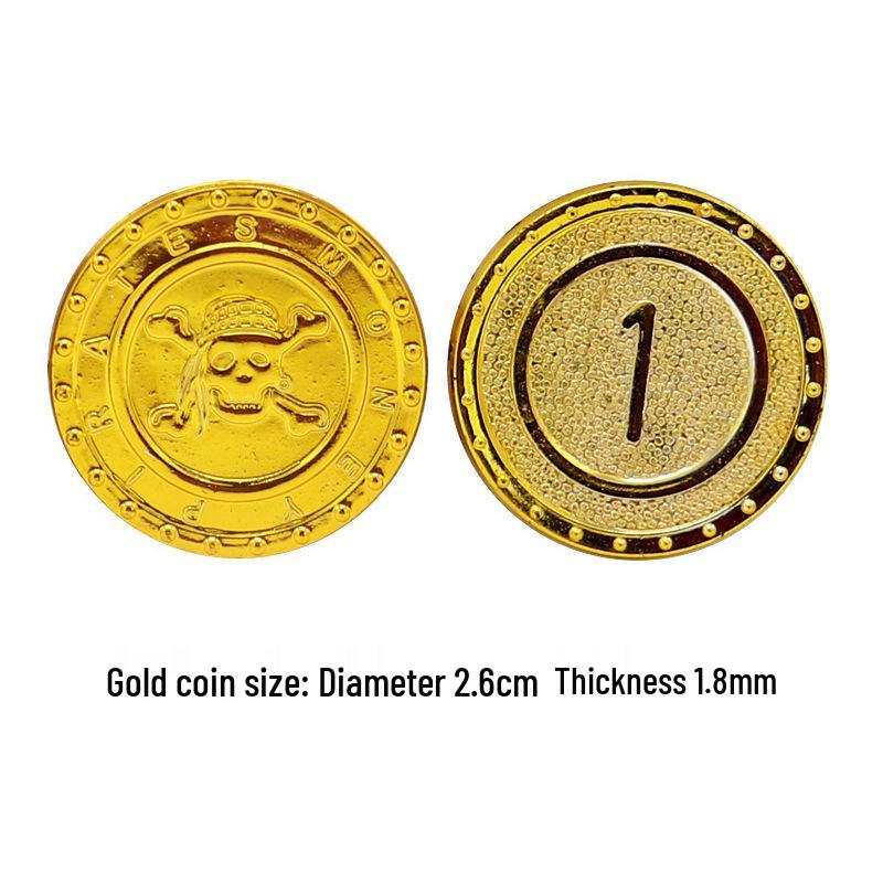 100-Piece Pirate Treasure Chest Coins: Decorative Halloween Figurines for Pirate Themes