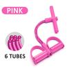 Multifunction Tension Rope 6-Tube Elastic Yoga Pedal Puller Resistance Band Tension Rope for Leg Stretching Slimming Training