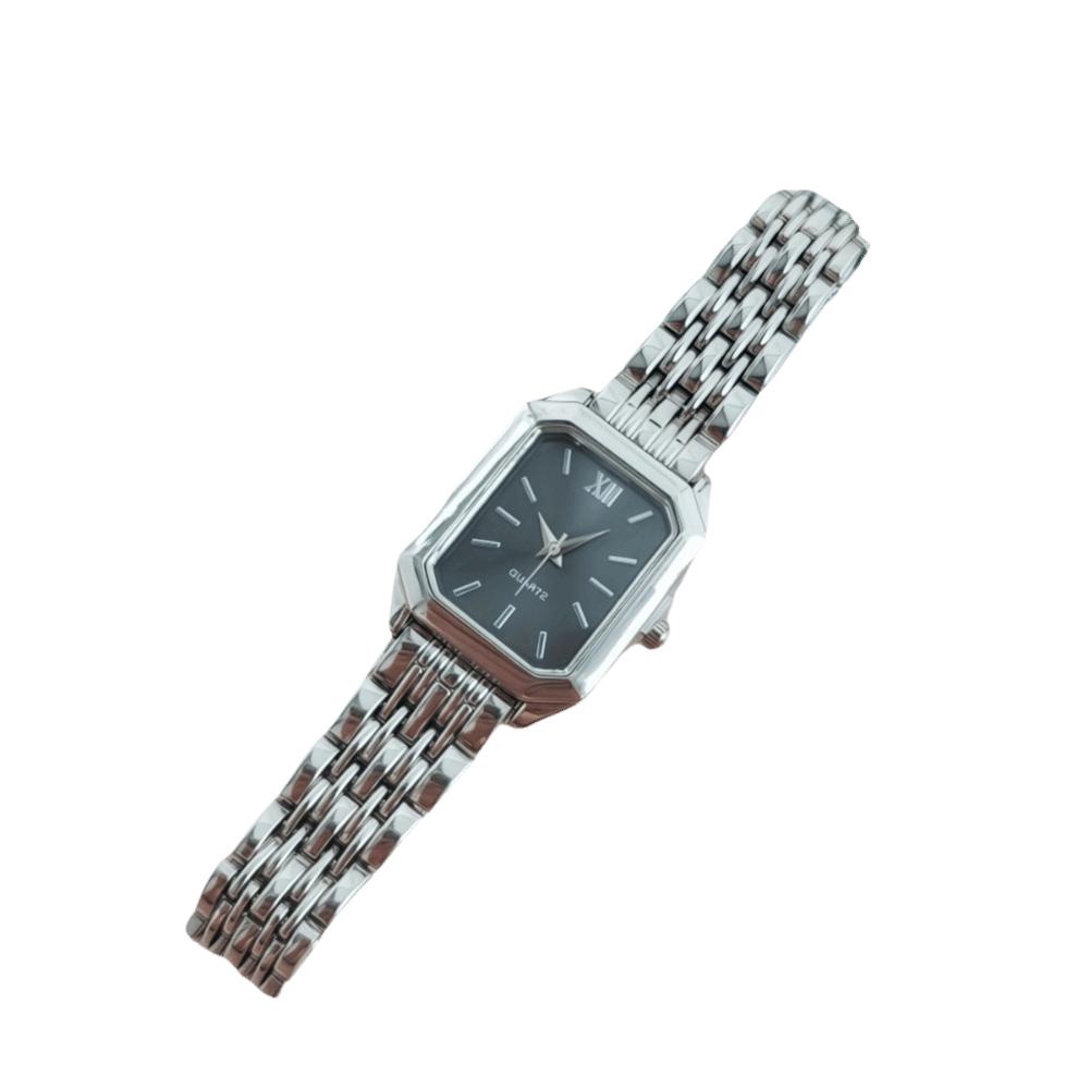 Square Dial Rhinestone Quartz Watch Slim Strap Rhinestone Watch Women Quartz Watch  Casual Wear