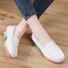 Women’s Moccasins Summer Loafers White Leather Driving Flats Casual Slip On Soft Nurse Shoes Black Walking Shoes