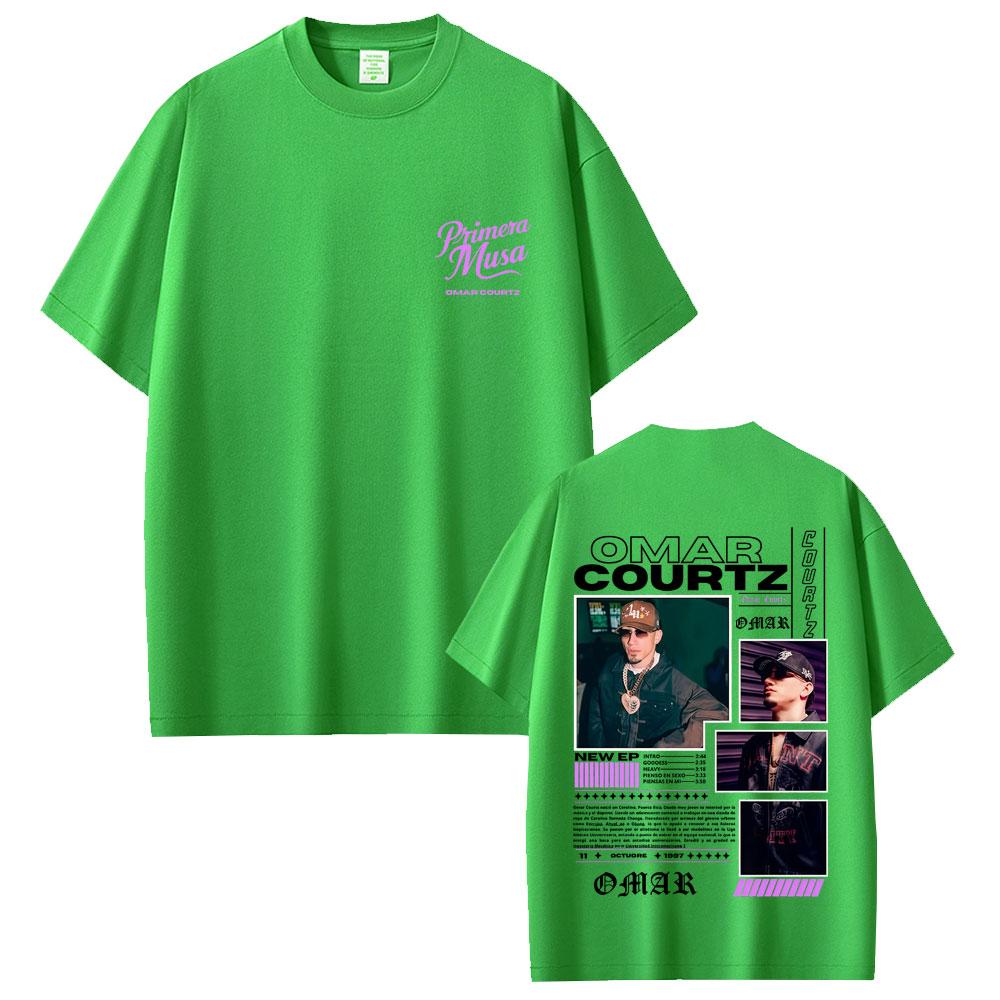 Rapper Omar Courtz Primera Musa Tour 2025 Tshirts Men Women Fashion Hip Hop Oversized T Shirts Mens Casual Cotton Tee Shirt