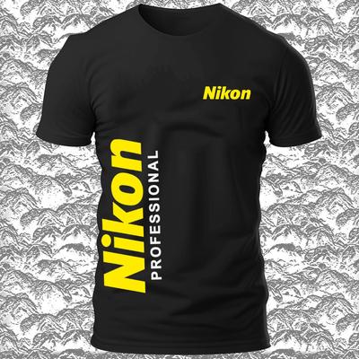 Nové vtipné pánské tričko s profesionálním logem Nikon Velikosti S až 5XL Vyrobeno v USA Unisex tričko