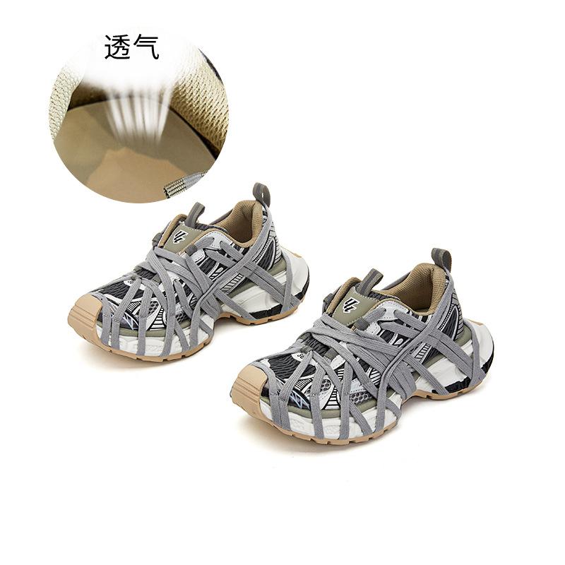 Suction film sole new dad shoes women's 2025 autumn thick-soled straps running sports shoes retro and old casual women's shoes