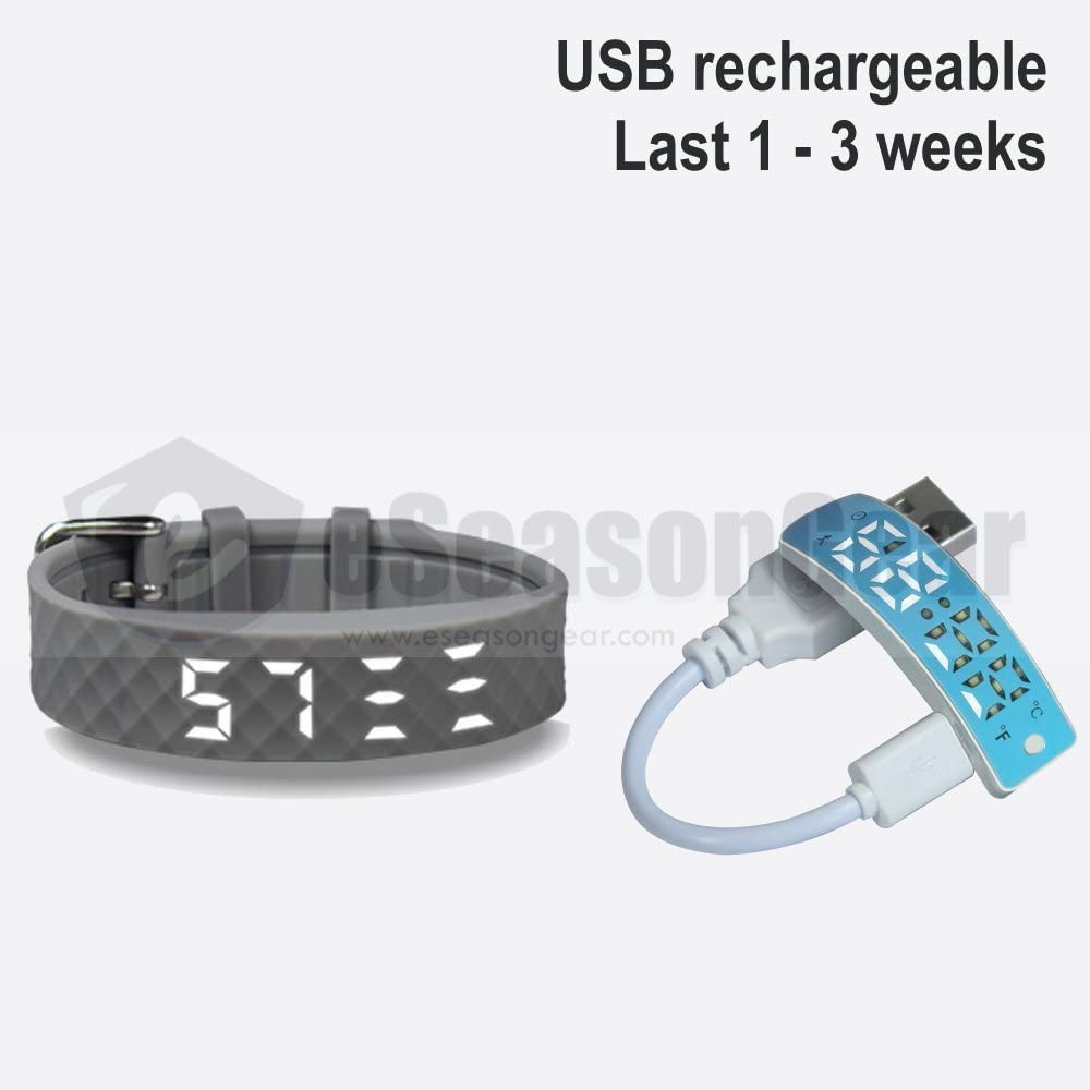 eSeasonGear VB80 12 Alarm Vibration Silent Vibration Shake Wake ADHD Medication Small Large Modern Watch, Reminder. , Blue-Large, 4.5-7.5"/11-19cm;