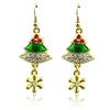 European & American Fashion Green Enamel Christmas Tree Earrings (2020 Edition)