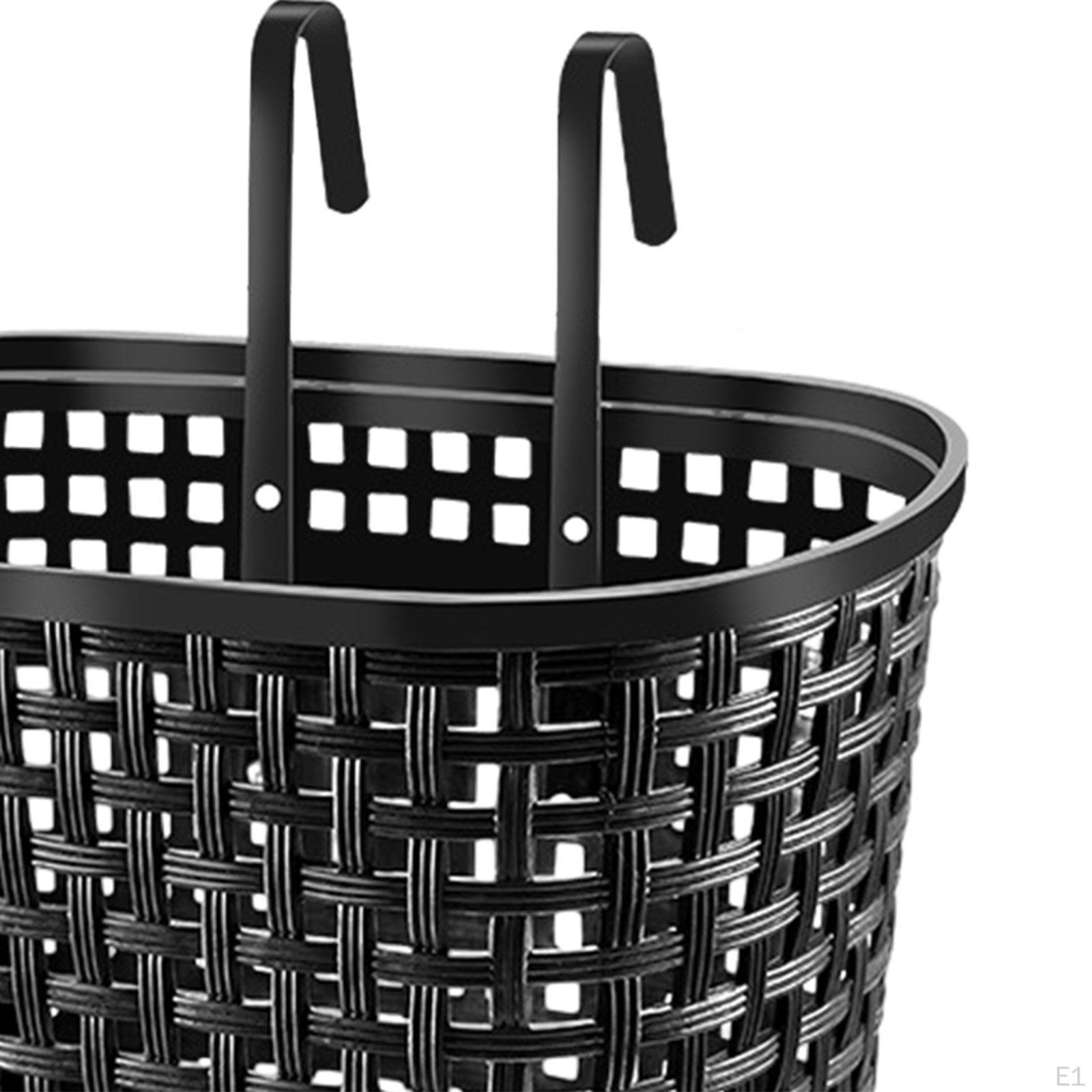 Корзина для велосипеда — стильное отделение для хранения на переднем руле чёрный — фото 5